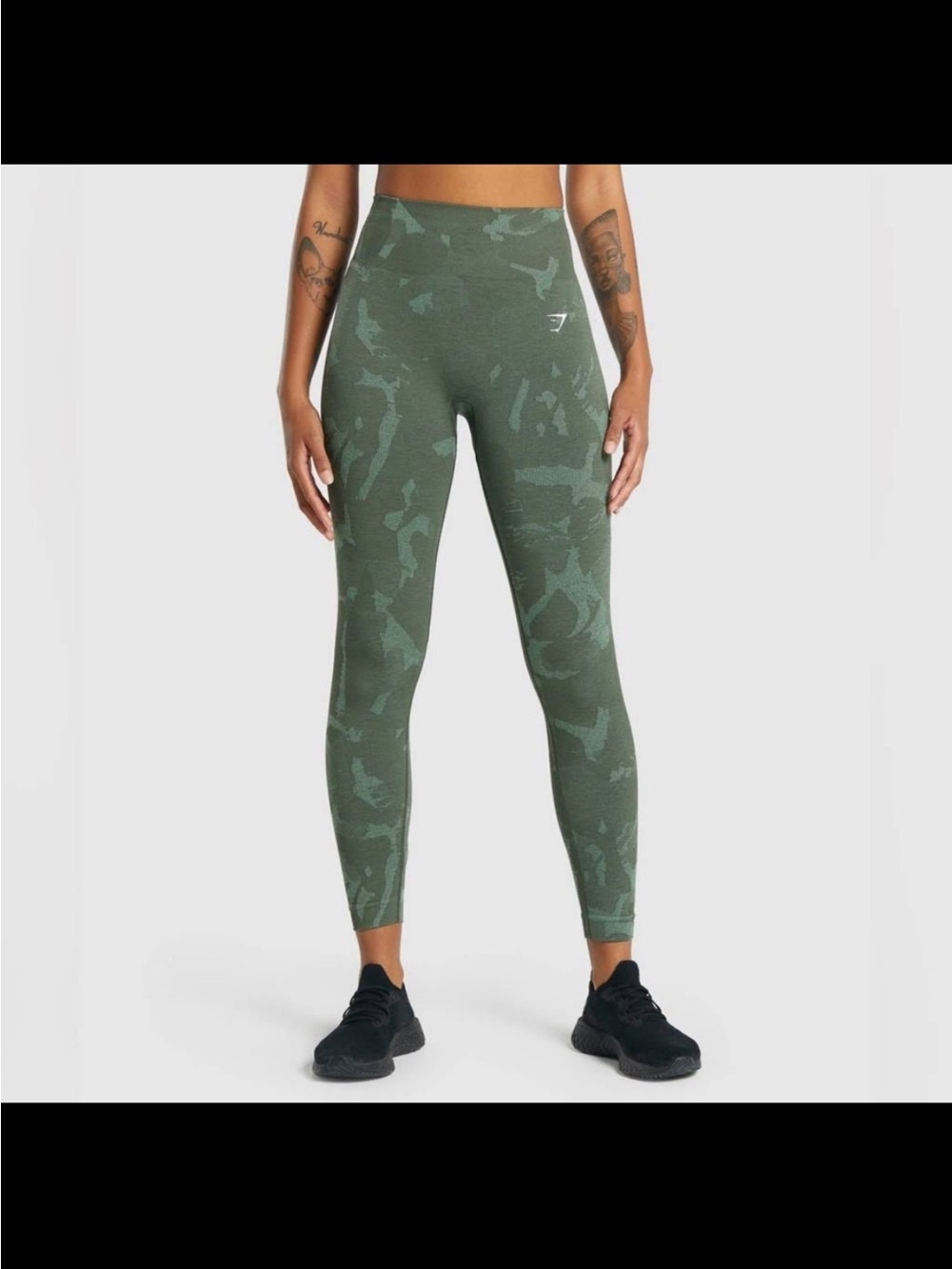 Gymshark Seamless High-Waist Camo Leggings - Olive
